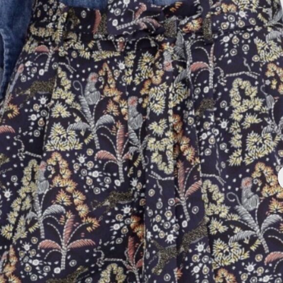 J. Crew Point Sure Jungle Print Crepe Wide Leg Pant size 6 - Picture 6 of 12